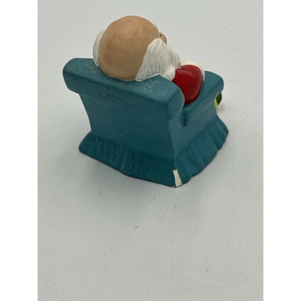 Ceramic Sleeping Santa Claus Sitting With a‎ Book Christmas